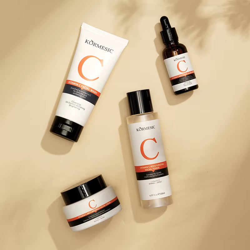 KORMESIC Skin Care Sets with Face Cream Toner Facial Cleasner Serum Essence Beauty Products for Women Gift Routine Travel Kit