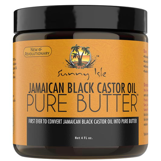 Jamaican Black Castor Oil Pure Butter - Natural Moisturizing for Dry Skin & Hair - 4Oz