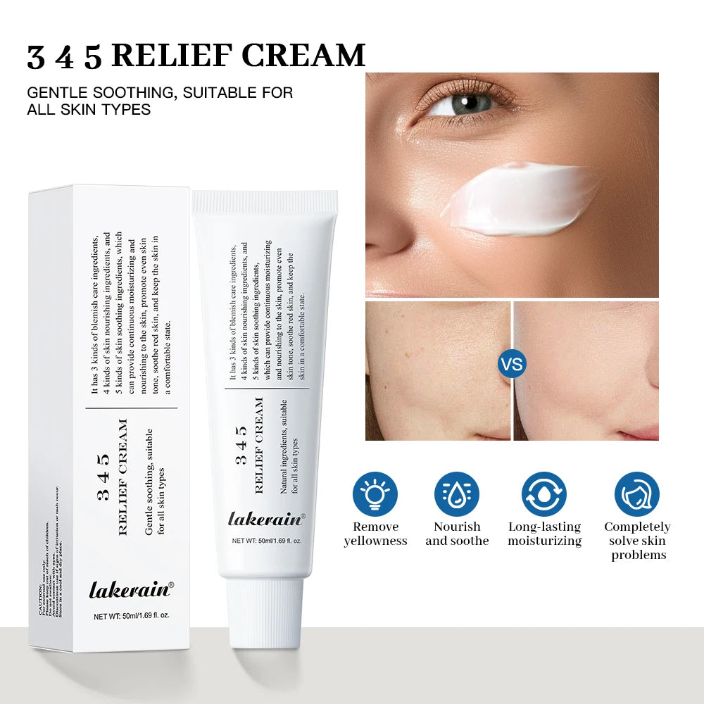 345 Relief Cream Address Blemishes Nourish the Skin and Provide Soothing Care Resulting in a Well-Rounded Skincare Solution