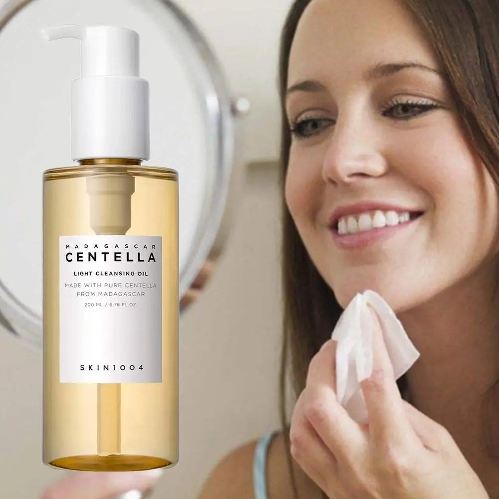Korean Centella Non-Irritating Facial Cleansing Oil - Removes Makeup Purifies Shrinks Pores Deeply Nourishes Skin Skincare