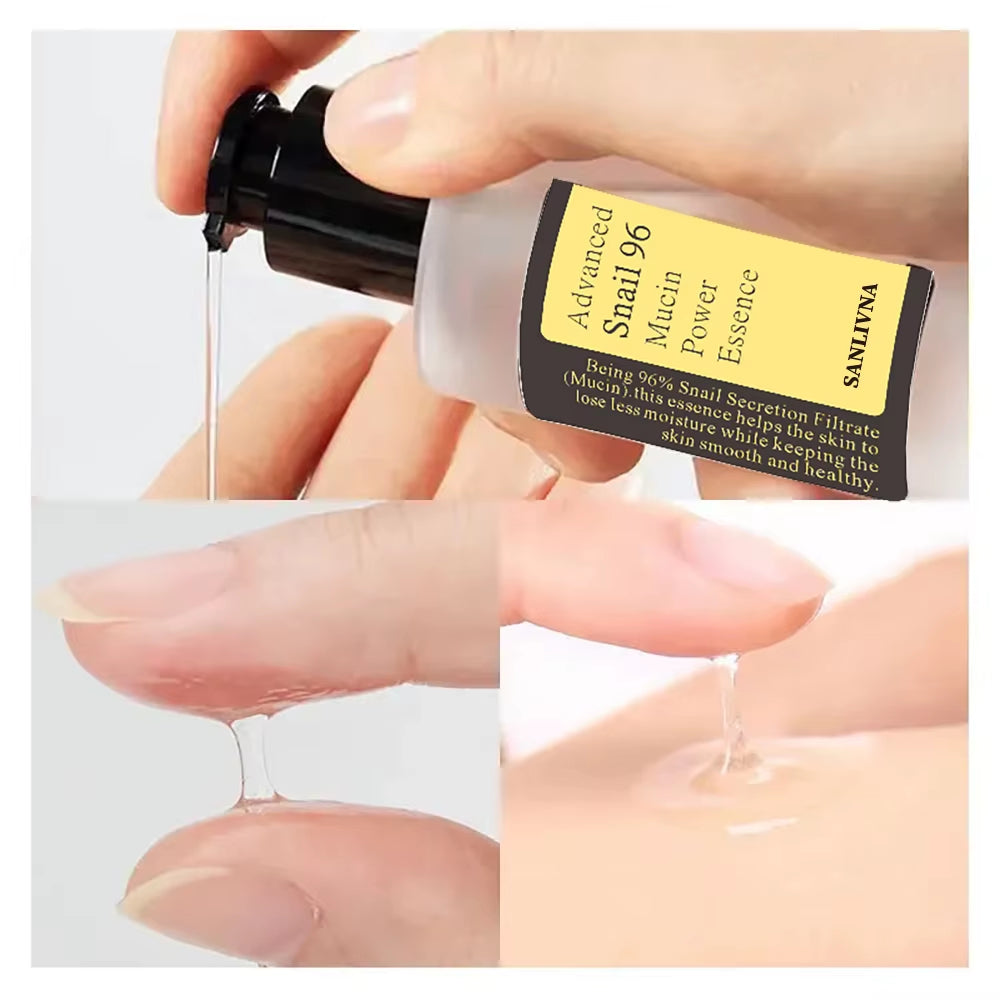 Snail Mucin 96% Korean Skin Care Facial Essence Fades Fine Lines Repair Essence Firming Face Snail Moisturizing Set